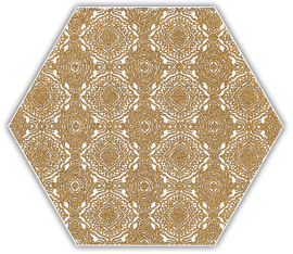 Shiny lines gold heksagon inserto E 19,8x17,1