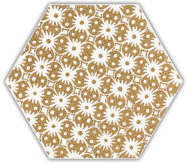 Shiny lines gold heksagon inserto D 19,8x17,1